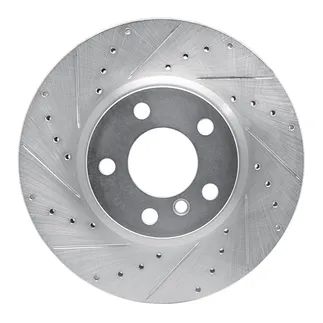 R1 Concepts EDZ-31151L Brake Rotor Drilled and Slotted Silver